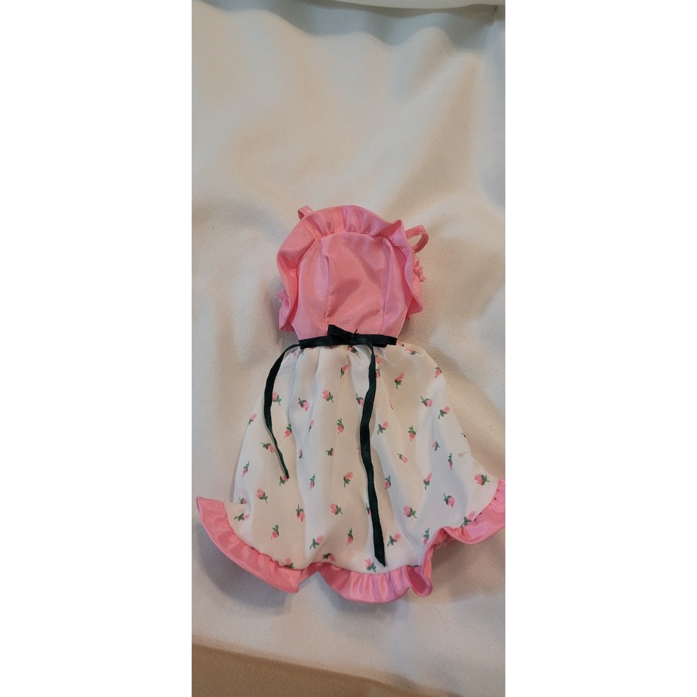 1984 MY FIRST BARBIE FASHION PARTY DRESS PINK WHITE #4868